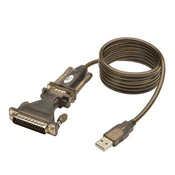 Tripp Lite by Eaton USB To Serial Adapter Cable, USB-A To DB25 M/M, 5&#39;