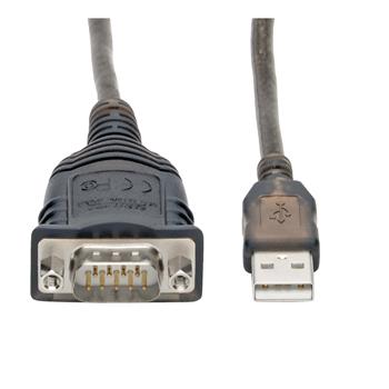 Tripp Lite by Eaton USB To RS485/RS422 FTDI Serial Adapter Cable With COM Retention, USB-A To DB9 M/M, 30&quot;