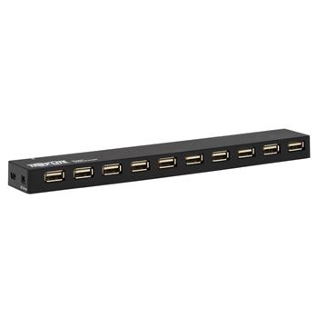 Tripp Lite by Eaton 10-Port USB Hub with Power Supply and International Plug Adapters