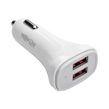 Tripp Lite by Eaton Dual-Port USB Car Charger For Tablets And Cell Phones, 5V 4.8A, 24W