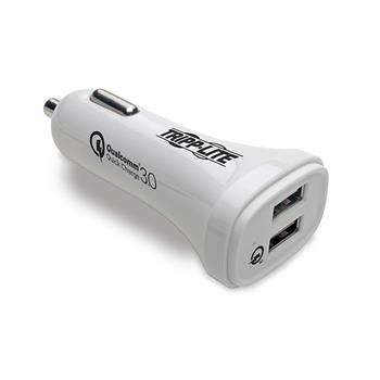 Tripp Lite by Eaton Dual-Port USB Car Charger, Quick Charge, Dual USB-A 3.0, UL 2089 Certified