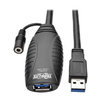 Tripp Lite by Eaton USB 3.0 SuperSpeed Active Extension Repeater Cable, USB-A M/F, 49.21&#39;