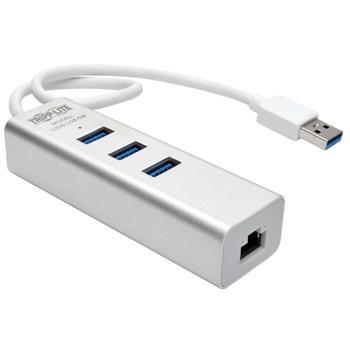 Tripp Lite by Eaton USB 3.0 SuperSpeed To Gigabit Ethernet NIC Network Adapter With 3 Port USB 3.0 Hub