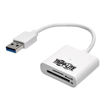 Tripp Lite by Eaton USB 3.0 SuperSpeed SD/Micro SD Memory Card Media Reader with Built-In Cable, 6&quot;