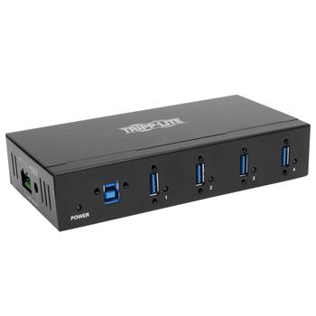 Tripp Lite by Eaton 4-Port Industrial-Grade USB 3.0 SuperSpeed Hub, 20 kV ESD Immunity, Metal Housing, Mountable