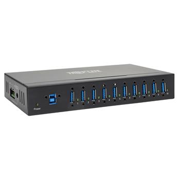 Tripp Lite by Eaton 10-Port Industrial-Grade USB 3.0 SuperSpeed Hub, 20 kV ESD Immunity, Metal Housing, Mountable