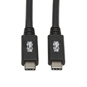 Tripp Lite by Eaton USB-C Cable, M/M, USB 3.1, Gen 2, 10 Gbps, 5A Rating, Thunderbolt 3 Compatible, 20&quot;