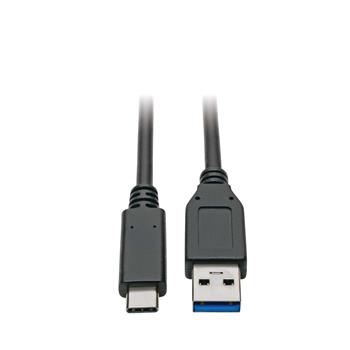 Tripp Lite by Eaton USB-C to USB-A Cable, M/M, USB 3.1 Gen 2, 10 Gbps, USB-IF Certified, Thunderbolt 3 Compatible, 3&#39;