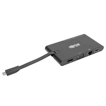 Tripp Lite by Eaton USB-C Dock, 4K HDMI, VGA, USB 3.2 Gen 1, USB-A/C Hub, GbE, Memory Card, 100W PD Charging
