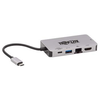 Tripp Lite by Eaton USB-C Dock, Dual Display, 4K HDMI, VGA, USB 3.2 Gen 1, USB-A/C Hub, GbE, 100W PD Charging