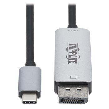 Tripp Lite by Eaton USB-C to DisplayPort 1.4 Active Adapter Cable, M/M, UHD 8K, Black/Silver, 6&#39;