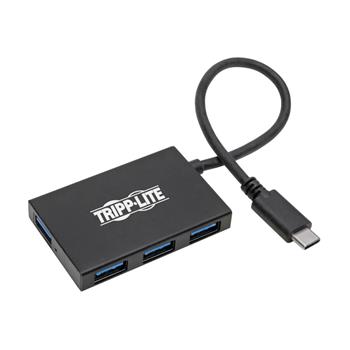 Tripp Lite by Eaton 4-Port USB-C Hub, USB-C to 4x USB-A Ports, USB 3.0, Black