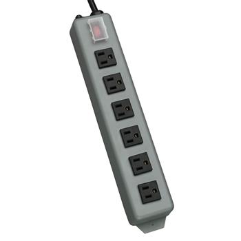 Tripp Lite by Eaton Waber Industrial Power Strip, 6 Right-Angle Outlets, Mounting Tabs, 15&#39; Cord