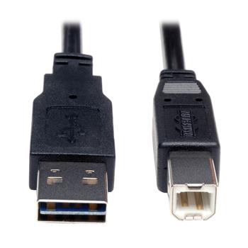 Tripp Lite by Eaton Universal Reversible USB 2.0 Cable, Reversible A to B M/M, 3&#39;
