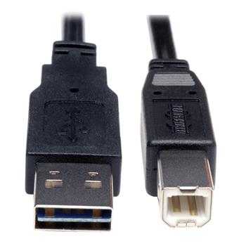 Tripp Lite by Eaton Universal Reversible USB 2.0 Cable, Reversible A to B M/M, 10&#39;