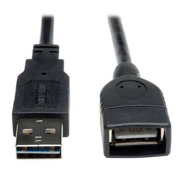 Tripp Lite by Eaton Universal Reversible USB 2.0 Extension Cable, Reversible A to A M/F, 1&#39;
