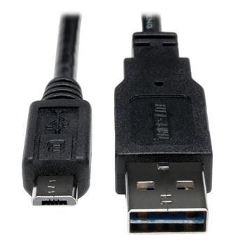 Tripp Lite by Eaton Universal Reversible USB 2.0 Cable, Reversible A to 5Pin Micro B M/M, 6&#39;