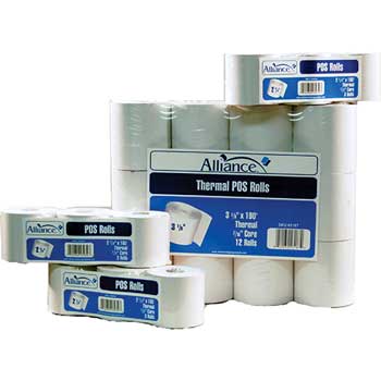 Alliance Imaging Products Thermal Paper Roll, 3-1/8&quot; x 230&#39;, 10 Rolls/Pack