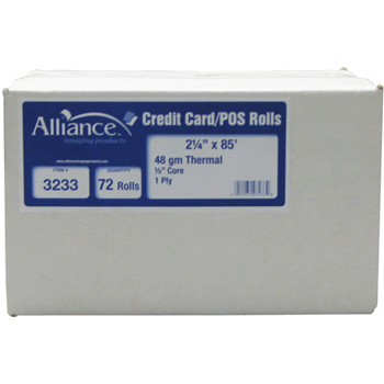 Alliance Imaging Products™ Thermal Rolls, 2 1/4&quot;x85&#39;, 72 RL/CT