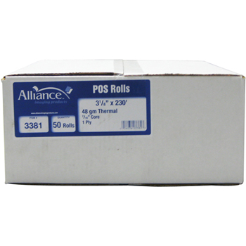 Alliance Imaging Products™ Thermal Rolls, 3 1/8&quot;x230&#39;, 50 RL/CT