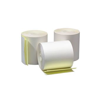 Alliance Imaging Products Carbonless Rolls for Cash Registers/POS Machines, 2-1/4&quot; x 100&#39;, White/Canary, 10 Rolls/Pack
