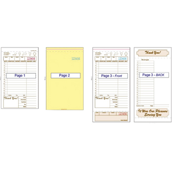 Alliance Imaging Products Guest Checks, Tan Carbonless, 2000 Checks, 2000/CT
