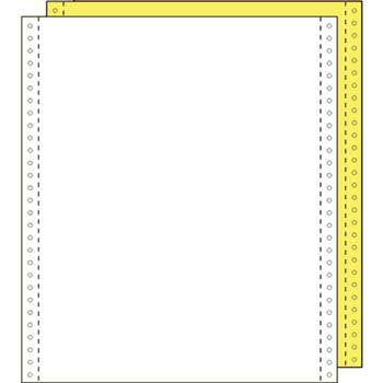 Alliance Imaging Products Carbonless Computer Paper, 2-Part, 15 lb, Perforated, 9.5&quot; x 11&quot;, White/Canary, 1800 Sheets/Carton