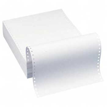 Alliance Imaging Products Blank Continuous Computer Paper, 20 lb, 9.5&quot; x 11&quot;, White, 2400 Sheets/Carton