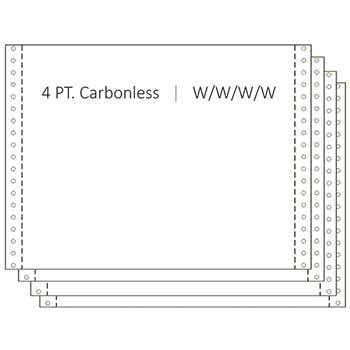 Alliance Imaging Products Computer Paper Form, 4-Part, 15 lb, Perforated, 9.5&quot; x 11&quot;, White, 900 Sheets/Carton