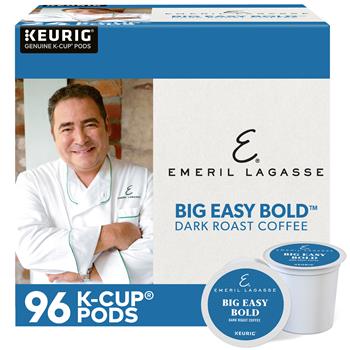 Emeril&#39;s Big Easy Bold Coffee K-Cup Pods, 4 Boxes of 24 Pods, 96/Carton