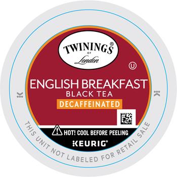 TWININGS&#174; K-Cup&#174; Pods, Tea, English Breakfast Decaf, 24/BX