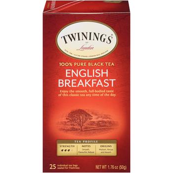 TWININGS&#174; Tea Bags, English Breakfast, 25/BX