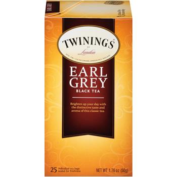 TWININGS&#174; Tea Bags, Earl Grey, 25/BX