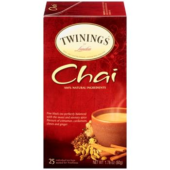 TWININGS&#174; Tea Bags, Chai, 25/BX