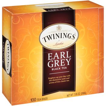 TWININGS Tea Bags, Earl Grey, 100/BX