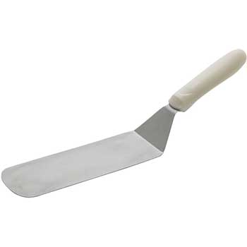 Winco Flexible Turner w/Offset, White PP Hdl, 8-1/4&quot; x 2-7/8&quot; Blade