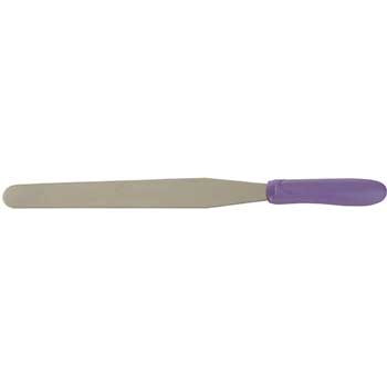 Winco Bakery Spatula, Purple PP Hdl, 10&quot; x 1-3/8&quot; Blade, Allergen Free