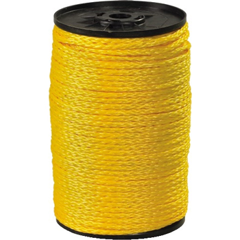W.B. Mason Co. Hollow Braided Polypropylene Rope, 3/16 in x 1,000 ft, Yellow