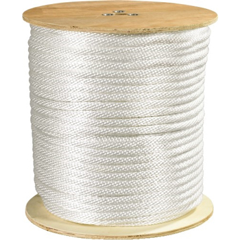 W.B. Mason Co. Solid Braided Nylon Rope, 1/2 in x 500 ft, White