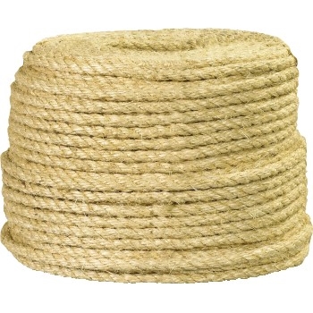 W.B. Mason Co. Sisal Rope, 3/8 in x 500 ft, Natural