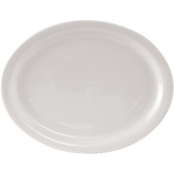 Tuxton Colorado China, Oval Platter, Pure White, 11 1/8&quot;, 12/CS