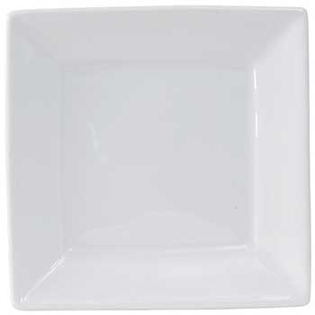 Tuxton Santorini China, Square Plate, Pure White, 6&quot;, 24/CS