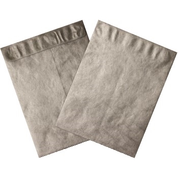 W.B. Mason Co. Tyvek Self-Seal Envelopes, 12 in x 15-1/2 in, Silver, 100/Case