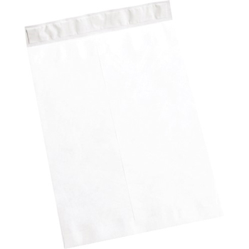 W.B. Mason Co. Self-Seal Flat Tyvek Envelopes, 15 in x 20 in, White, 100/Case