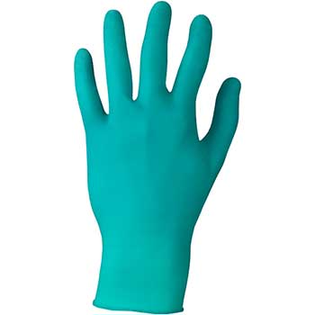 Ansell 92-500 Nitrile Disposable Glove, Chemical Protection, Green, Size 7.5, 100/BX