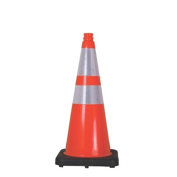 UAT Traffic Cone with 3M Reflective Collars, 28&quot;, 7 lb., Orange