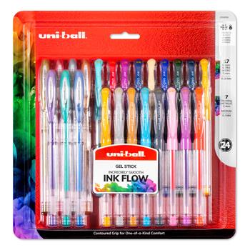 Uni-Ball Signo Retractable Gel Pens 0.38mm Ultra Micro Point 12 Count Blue 