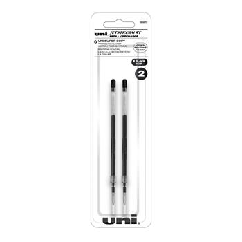 uni-ball Jetstream RT Ballpoint Pen Refills, Medium Point, 1.0mm, Black, 2/Pack
