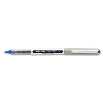 uni-ball Vision Roller Ball Stick Waterproof Pen, Blue Ink, Fine