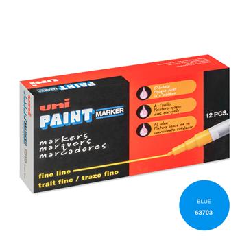 uni-ball Paint PX-21 Oil-Based Paint Markers, Fine Line, 1.2mm, Blue